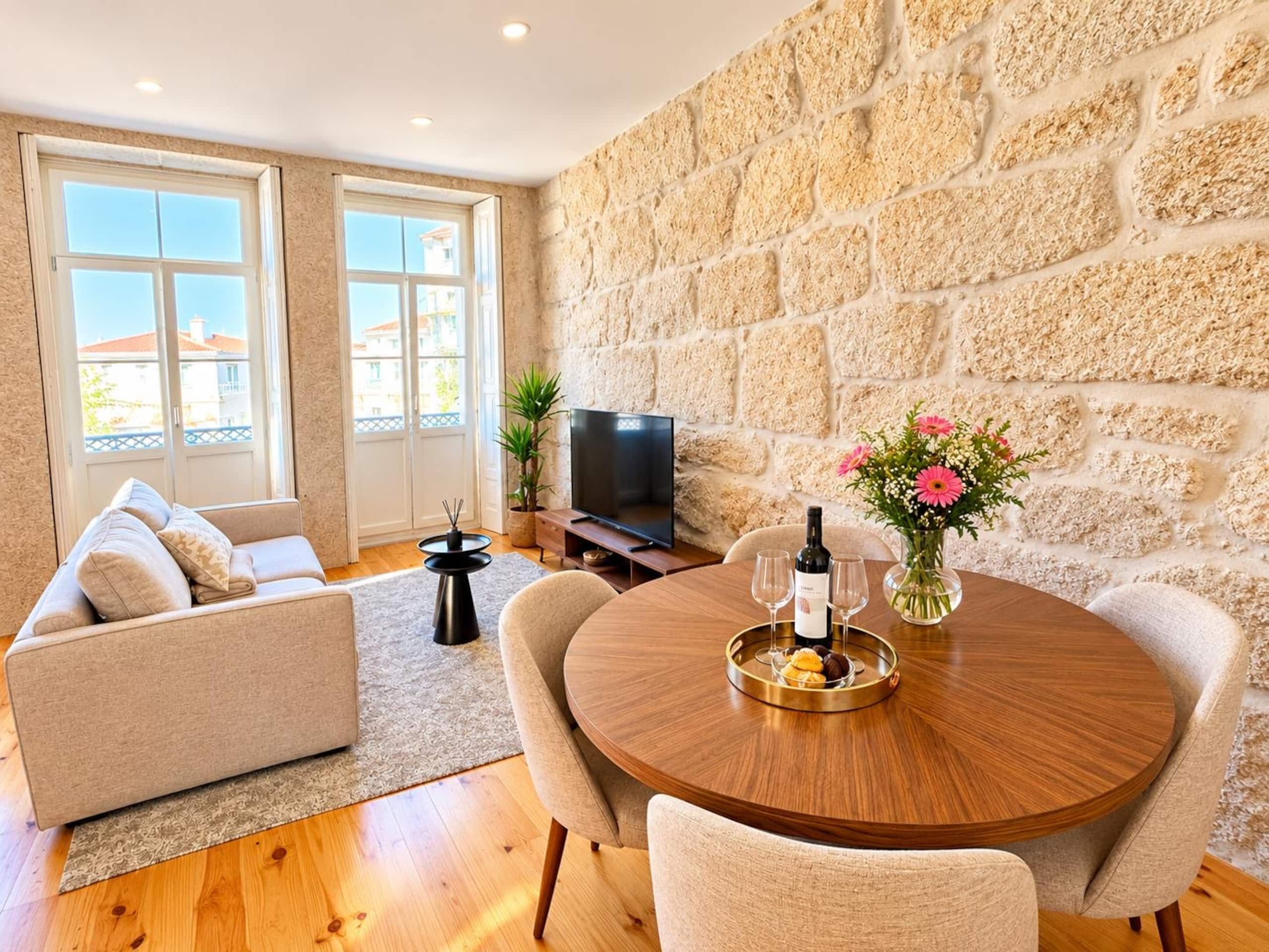 Living room & dining space